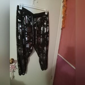 Women's Black And Silver Nightmare Before Christmas Pajama Pants